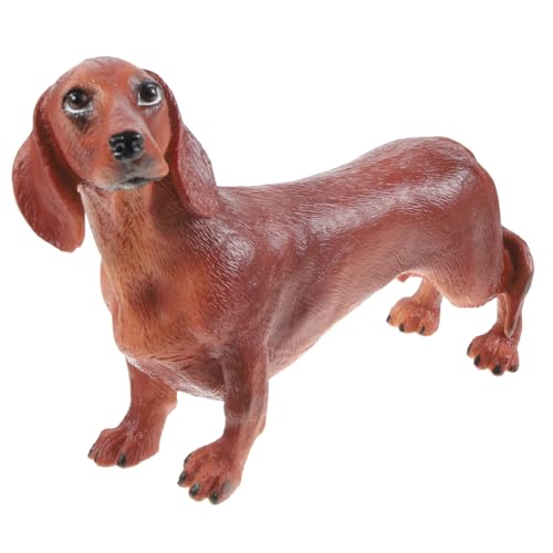 PartyKindom Realistische Hundefigur aus Kunststoff Dekoratives Modell für Kinderzimmer und Klassenzimmer Lebensechte Simulation Eines Kleinen Hundes Spielzeugfigur für Kreative Lernmomente von PartyKindom