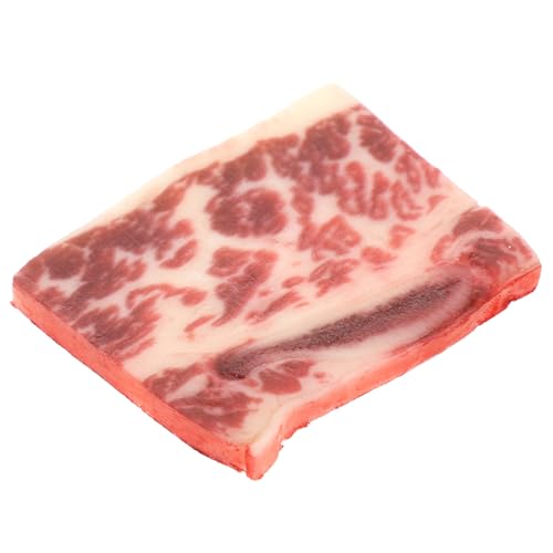 PartyKindom Realistisches Rindfleischmodell Langlebig Lebensnahe Fake Meat Deko für Restaurant Supermarkt Filmrequisiten und Kindererziehung Leicht und Kompakt von PartyKindom
