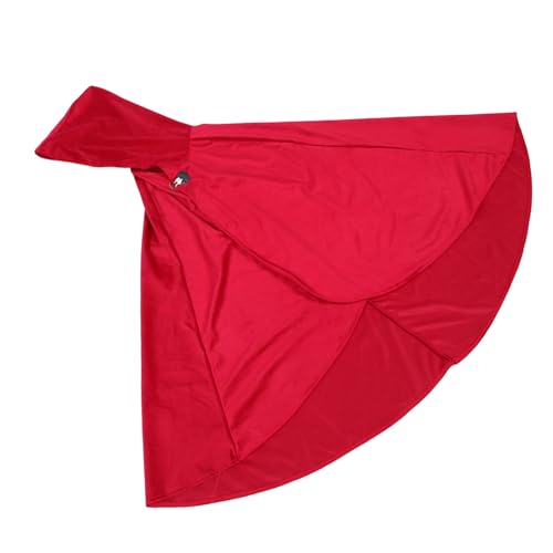 PartyKindom Renaissance Kapuzenumhang aus Samt in Weinrot Mittelalterlicher Unisex Cape für Halloween Party Cosplay Bühnenauftritte Wetterfester Umhang mit Praktischer Kapuze für Renaissance von PartyKindom