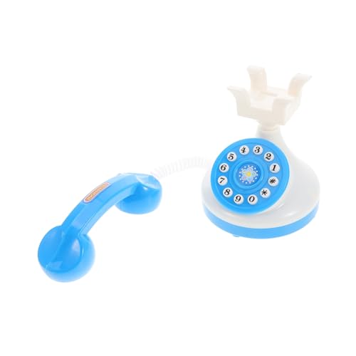 PartyKindom Retro Telefon aus Kunststoff Batteriefrei Realistische Nachbildung Fördert Kreatives Rollenspiel Lernspielzeug für Jungen und Mädchen Blau PartyKindom Retro Telefon aus Kunststoff Batteriefrei Realistische Nachbildung Fördert Kreatives Rollenspiel Lernspielzeug für Jungen und Mädchen Blau von PartyKindom