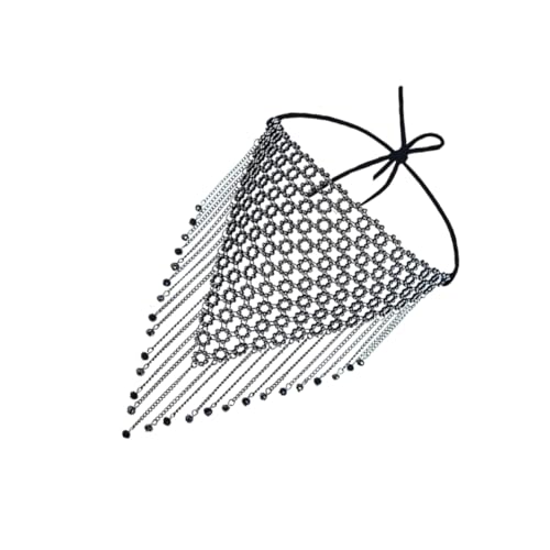 PartyKindom Rhinestone Gesichtskette mit Kristallfransen Elegantes Accessoire für Halloween Maskenball und Partys Leicht und Komfortabel für Cosplay und Besondere Anlässe von PartyKindom