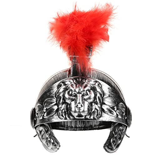 PartyKindom Römischer Kriegerhelm mit Federzier für Cosplay Halloween und Bühnenauftritte Antikes Kostümzubehör für Erwachsene PartyKindom Römischer Kriegerhelm mit Federzier für Cosplay Halloween und Bühnenauftritte Antikes Kostümzubehör für Erwachsene von PartyKindom