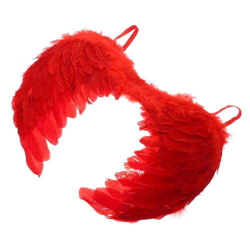 PartyKindom Rote Engelsflügel Cosplay Flügel Deko für Weihnachten Halloween Party Bühne Performance Prop von PartyKindom