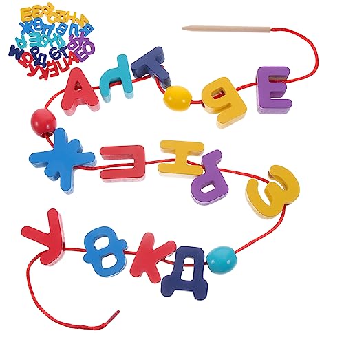 PartyKindom Russisches Alphabet Lernspielzeug für Kleinkinder mit Holzperlen Puzzle Pädagogisches Alphabet für Kreative Entwicklung für Geburtstage und Feiertage PartyKindom Russisches Alphabet Lernspielzeug für Kleinkinder mit Holzperlen Puzzle Pädagogisches Alphabet für Kreative Entwicklung für Geburtstage und Feiertage von PartyKindom