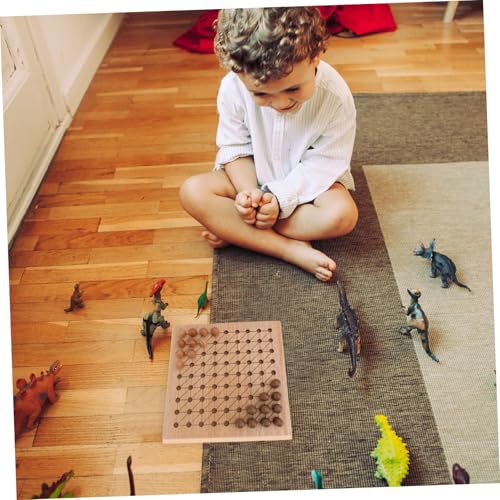 PartyKindom Schachbrett Spielset aus Holz Fördert Logisches und Kognitive Fähigkeiten Interaktives Familienspiel für Geburtstag Party und Reisen Farbenfrohes Glattes Design von PartyKindom