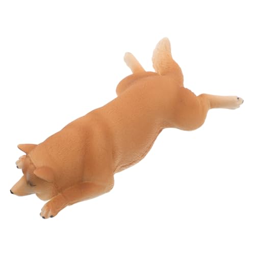 PartyKindom Schlafende Statue Realistisches Tiermodell aus Kunststoff Dekorative Figur für Zuhause Lernspielzeug für Detailreiche Hundefigur Kreativität und Beobachtungsfähigkeiten von PartyKindom