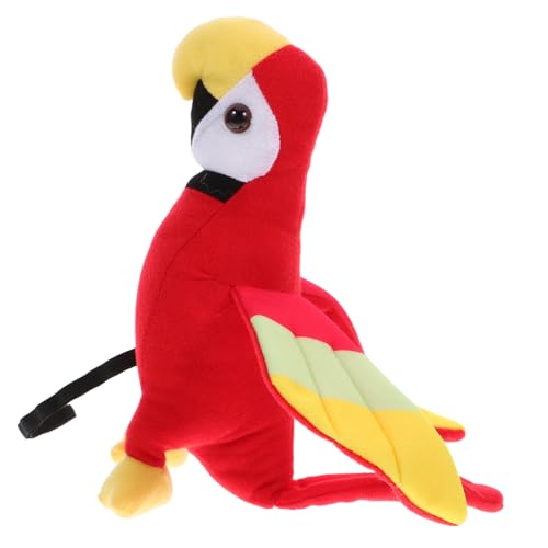 PartyKindom Schulterpapierpuppe Piratenkostüm-Requisite Piraten-Papagei-Plüsch Piratenkostüm Papagei Requisite papagei für Schulter stoffpapagai Schulter Papagei Stofftier rot von PartyKindom