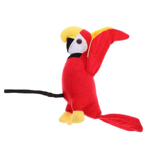 PartyKindom Schulterpapierpuppe Plüsch-Papageienornament Piratenkostüm-Requisite Papageienkostüm für hocken Party stoffpapagei Pirat piratenkostüm Accessoires Vogel Pirat rot von PartyKindom