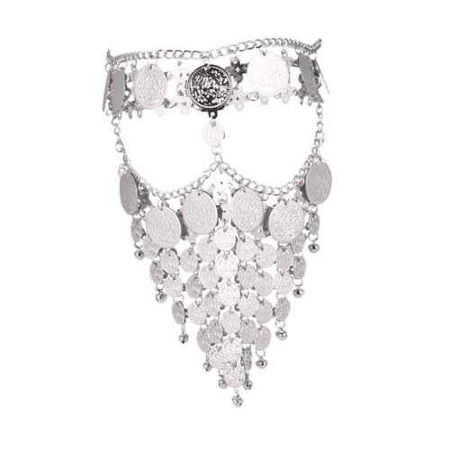 PartyKindom Silberne Bauchtanz Maskenkette mit Metallveil Schimmernde Masquerade Gesichtsschleier für Frauen Geeignet für Fasching Halloween Tanzauftritte und Kostümpartys PartyKindom Silberne Bauchtanz Maskenkette mit Metallveil Schimmernde Masquerade Gesichtsschleier für Frauen Geeignet für Fasching Halloween Tanzauftritte und Kostümpartys von PartyKindom