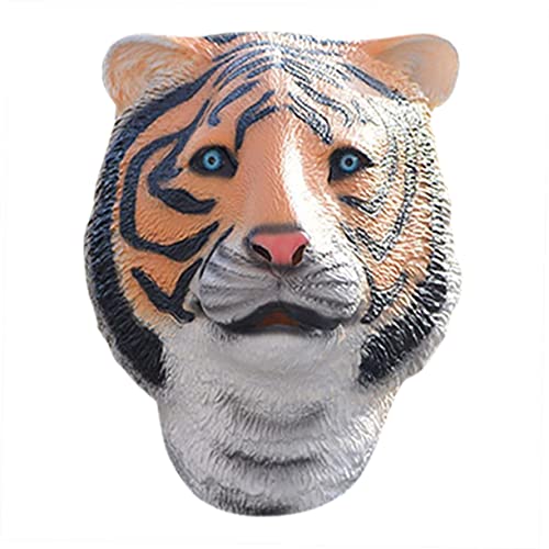 PartyKindom Simulation Tiger Headdress Atemberaubende Tiermaske für Karneval Halloween und Theateraufführungen Atmungsaktiv Komfortabel und Robust für Partys und Kreative Verkleidungen von PartyKindom