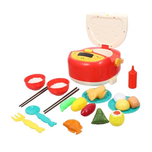 PartyKindom Simulations Küchenspielset Reiskocher mit Musik und Sprüheffekt Sicheres Langlebiges Kochspiel für Mädchen Jungen Fördert Kreativität und Feinmotorik von PartyKindom