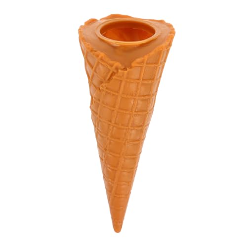 PartyKindom Simulierter Eiskegel Künstliche Waffeltüte Vegan Realistisch Simulierte Knusprige Eiswaffel Kind So Tun, Als Würde Man Eistüte Zapfen Modell Einer Eistüte PVC von PartyKindom