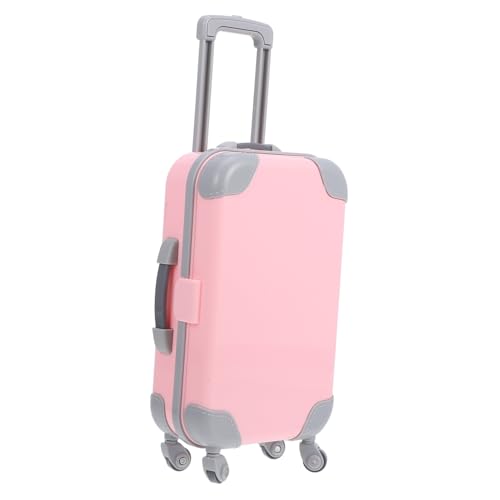 PartyKindom Simulierter Koffer Gepäck Kleinkinderpuppen Puppenhauskoffer Puppenhaus Reisekoffer Mini Koffer Mini Hauszubehör Puppenhauskoffer Miniatur Koffer Bauchmuskeln Rosa von PartyKindom