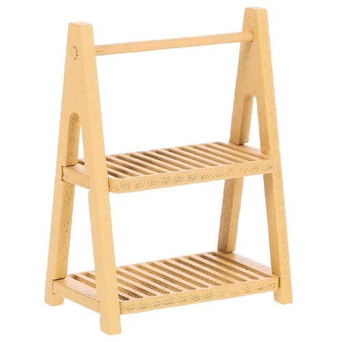 PartyKindom Simuliertes Lagerregal Aus Holz Puppenmöbel Miniaturregal Mini Brotregal Miniatur Brotregal Dekoratives Mini Hausdekor Rollenspielspielzeug Miniaturmöbel von PartyKindom