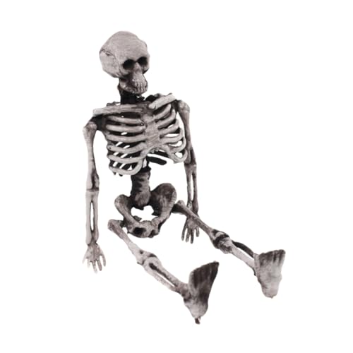 PartyKindom Simuliertes Skelett Skelett Halloween -skelettdekoration Grimmig Halloween -Ornamente Sensenmann Gruselig Halloween-wanddekoration Halloween-Dekorationen Körper Party Plastik Grey von PartyKindom