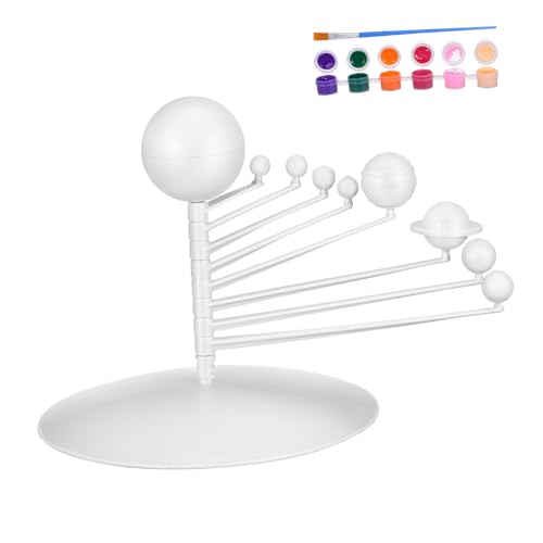 PartyKindom Solar System Modellbausatz mit Bemalbaren Planeten aus Abs Präzise Nachbildung Kinderfreundlich für Basteln Lernspaß und Wissenschaftliche Raumdekoration als Familienprojekt von PartyKindom