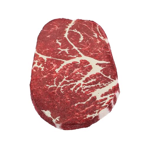 PartyKindom Steak-Modell gefälscht Dekoration Stütze realistisch lebensechtes Lebensmittelmodell Künstliche Lebensmittel-Requisiten Essen Fleisch Anzeige Party Markt Einzelhandel Polymer Harz von PartyKindom