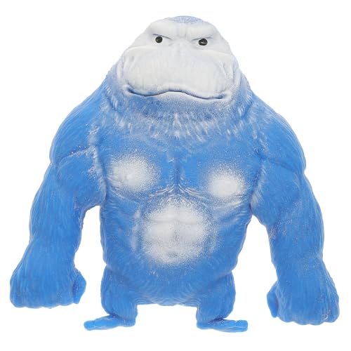PartyKindom Stressabbau Gorilla Figur aus Weichem TPR Kleines Blaues Knautschtier für Erwachsene Elastisches Squeeze Toy zur Entspannung und Stressreduktion im Alltag von PartyKindom