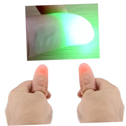 PartyKindom Superhelle Daumenlampe LED Fingerlicht Bunte Farbe Bequemes Kunststoffspielzeug für Partys Zaubertricks und Einstellbare Leuchtendes Fingerlicht mit Farbwechsel Zufällige Farbe PartyKindom Superhelle Daumenlampe LED Fingerlicht Bunte Farbe Bequemes Kunststoffspielzeug für Partys Zaubertricks und Einstellbare Leuchtendes Fingerlicht mit Farbwechsel Zufällige Farbe von PartyKindom