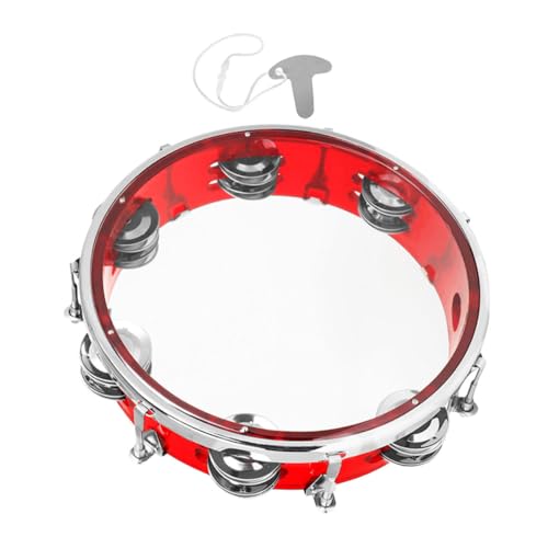 PartyKindom Tamburin Handtrommel für Erwachsene Percussion Tamburin mit Glöckchen Einfach zu Bedienen Musikinstrument für Anfänger Rotes Handklopfspielzeug PartyKindom Tamburin Handtrommel für Erwachsene Percussion Tamburin mit Glöckchen Einfach zu Bedienen Musikinstrument für Anfänger Rotes Handklopfspielzeug von PartyKindom