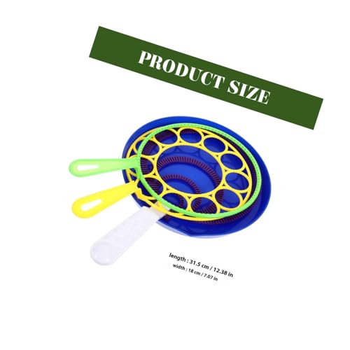 PartyKindom Teiliges Bubble Wand Outdoor Seifenblasen aus Sicherem Kunststoff Großer Bubble Maker für Spaß im Park und Garten Leichte Tragbare Seifenblasen Ringe in Zufälligen Zufällige Farbe von PartyKindom