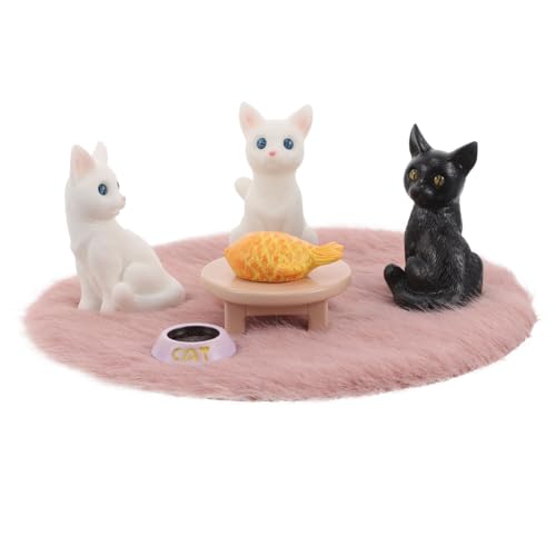 PartyKindom Teiliges Miniatur Katzenfiguren Set aus Plüsch Realistische Weiche Mikro Landschaftsdekoration für Puppenhaus Niedliche Katzenornamente für Wohnkultur und Terrarien PartyKindom Teiliges Miniatur Katzenfiguren Set aus Plüsch Realistische Weiche Mikro Landschaftsdekoration für Puppenhaus Niedliche Katzenornamente für Wohnkultur und Terrarien von PartyKindom