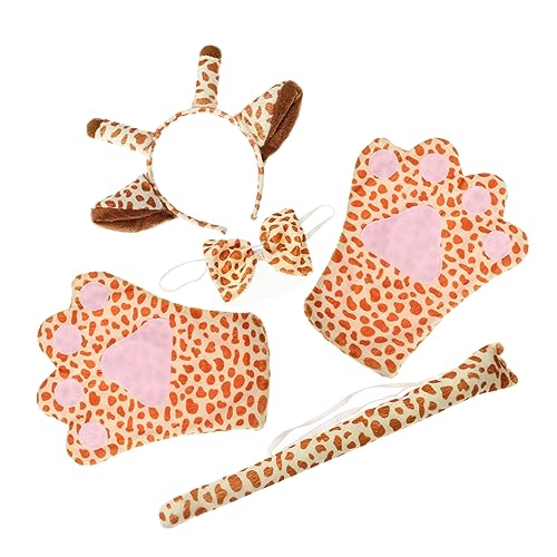 PartyKindom Tierkostüm Erwachsene Giraffe Set mit Haarreif Fliege Handschuhen und und Cosplay Accessoires für Partys und Feiern von PartyKindom