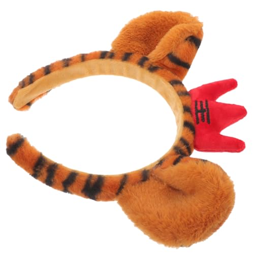PartyKindom Tiger Ohren Haarband mit Rotem Kronen design Leichtes Cosplay Stirnband für Damen Vielseitiger Party Festival kopfschmuck Kleine Tigerohren für Kreative Frisuren und Tierische PartyKindom Tiger Ohren Haarband mit Rotem Kronen design Leichtes Cosplay Stirnband für Damen Vielseitiger Party Festival kopfschmuck Kleine Tigerohren für Kreative Frisuren und Tierische von PartyKindom