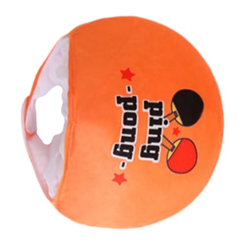 PartyKindom Tischtennis-Kopfbedeckung Cosplay Warmer Hut Neuartige Party-Kopfbedeckungen Partyhut lustige Hutdekoration Pingpong-Kopfbedeckung Hutkostüm Kostümhut kurzer Plüsch Orange von PartyKindom