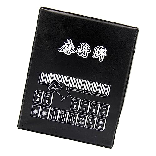 PartyKindom Tragbares Mahjong mit Feiner Verarbeitung Glatten Spielsteinen Kompakt für Reisen und Freizeit Traditionelles Chinesisches Brettspiel für Freunde und Unterwegs von PartyKindom