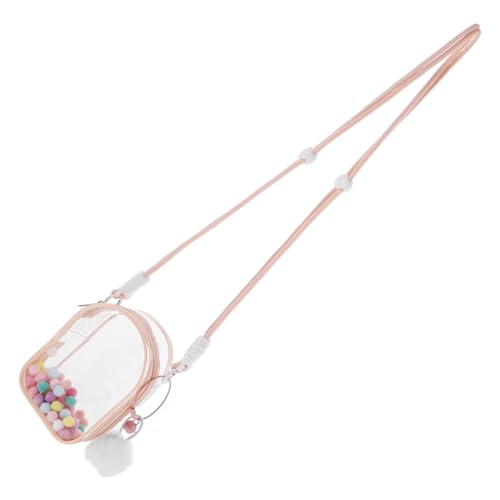 PartyKindom Transparente Mini Puppen Aufbewahrungstasche mit Schulterriemen Hochklare Schutz Hängetasche für Kleine Figuren Reisefreundliche Vitrine für Puppensammler Modisches Design von PartyKindom