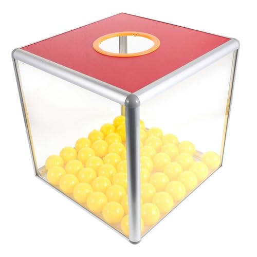 PartyKindom Transparente Raffle Box mit Großer Kapazität und Raffle Bällen Vielseitige Lose und Spendenbox für Partys Einfache Nutzung Modernes Design für Verlosungen und Abstimmungen von PartyKindom