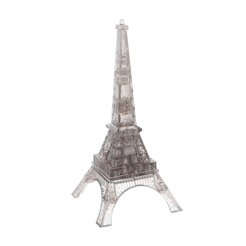 PartyKindom Transparenter Kristall Puzzle Eiffelturm Modell Bausatz Dekoratives Lernspielzeug für Feinmotorische Geruchloses Kunststoffmaterial für Familie und Feiertage von PartyKindom