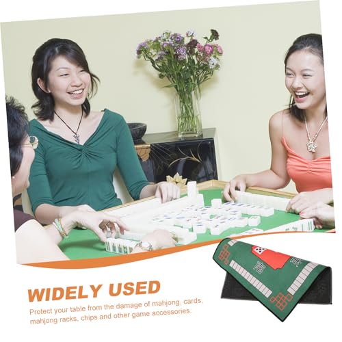 PartyKindom Verdickte Mahjong Tischdecke rutschfeste Spielmatte Geräuscharm für Brettspiele Domino Poker Kartenspiel Tischauflage für Hotel und Zuhause von PartyKindom