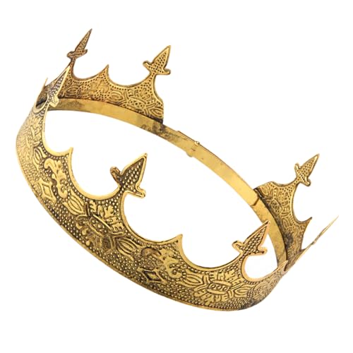 PartyKindom Verstellbare Antike Herrenkrone aus Leichte Königliche Kopfbedeckung für Cosplay Karneval Kostüm und Festliche Anlässe Eleganter Kopfschmuck für Erwachsene PartyKindom Verstellbare Antike Herrenkrone aus Leichte Königliche Kopfbedeckung für Cosplay Karneval Kostüm und Festliche Anlässe Eleganter Kopfschmuck für Erwachsene von PartyKindom