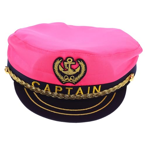 PartyKindom Verstellbare Rosa Kapitänsmütze für Erwachsene Leichte Atmungsaktive Matrosen cosplay hut für Yacht party Komfortabel Weiches Material als Kostüm accessoire und Fotorequisite PartyKindom Verstellbare Rosa Kapitänsmütze für Erwachsene Leichte Atmungsaktive Matrosen cosplay hut für Yacht party Komfortabel Weiches Material als Kostüm accessoire und Fotorequisite von PartyKindom