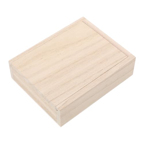 PartyKindom Vintage Holz Poker Aufbewahrungsbox aus Lackfreiem Holz Kompaktes Design Vielseitige Kartenschachtel zur Sicheren und Stilvollen Aufbewahrung von Spielkarten und Kleinteilen von PartyKindom