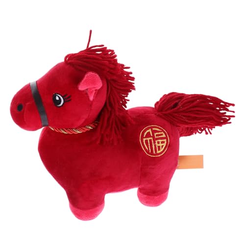 PartyKindom Weiches Rotes Pferde Plüschtier Chinesisches Neujahrs Maskottchen Kuscheliges Tierstofftier für Tragbare und Pflegeleichte Glücksfigur für Familien und Reisen PartyKindom Weiches Rotes Pferde Plüschtier Chinesisches Neujahrs Maskottchen Kuscheliges Tierstofftier für Tragbare und Pflegeleichte Glücksfigur für Familien und Reisen von PartyKindom
