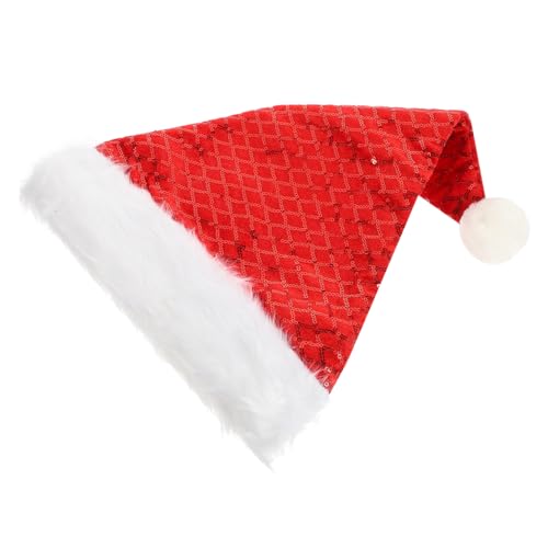 PartyKindom Weihnachtsmütze mit Pailletten Roter Plüsch santa hut Festliches Party headgear Komfortabel Langlebig für Damen und Herren für Weihnachtsfeier und Urlaubssaison PartyKindom Weihnachtsmütze mit Pailletten Roter Plüsch santa hut Festliches Party headgear Komfortabel Langlebig für Damen und Herren für Weihnachtsfeier und Urlaubssaison von PartyKindom