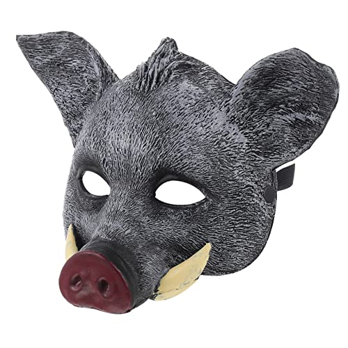 PartyKindom Wildschwein Maske Erwachsene Schweinekopfmasken Tiermasken Maskerade Halloween Halloween- Realistisch Tierkopfmasken Schwein-halloween Eber Horror-schwein-masken Grau Pu PartyKindom Wildschwein Maske Erwachsene Schweinekopfmasken Tiermasken Maskerade Halloween Halloween- Realistisch Tierkopfmasken Schwein-halloween Eber Horror-schwein-masken Grau Pu von PartyKindom