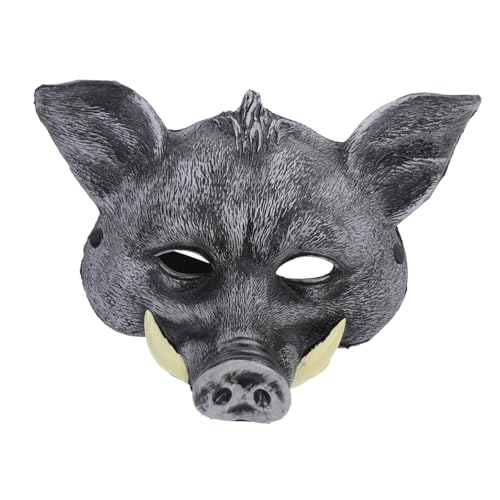 PartyKindom Wildschwein Maske beängstigend tierische Halbmasken Cosplay-Maskenparty realistische Gesichtsbehandlung Maskerade Wildschwein UV Tier-Halloween-Maske Tiermasken Pu Schwarz PartyKindom Wildschwein Maske beängstigend tierische Halbmasken Cosplay-Maskenparty realistische Gesichtsbehandlung Maskerade Wildschwein UV Tier-Halloween-Maske Tiermasken Pu Schwarz von PartyKindom