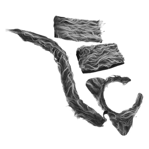 PartyKindom Wolf Cosplay Kostüm für Teilig mit Kopfband und Handschuhen Weiches Animal Kostüm Zubehör für Karneval Halloween und Party Bequem und Langlebig von PartyKindom