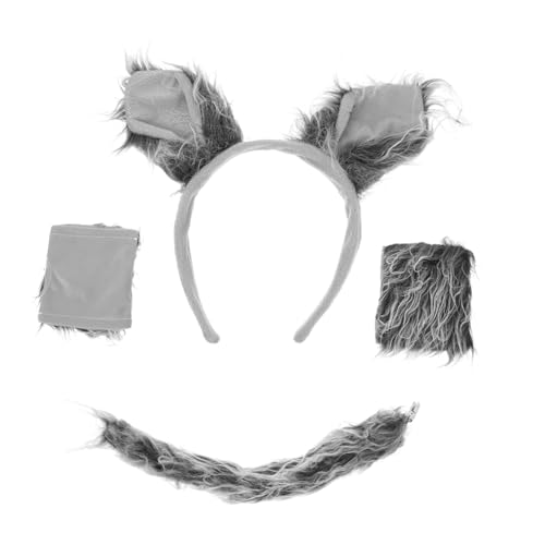 PartyKindom Wolf Kostüm Set mit Ohren Haarreifen und Handschuhen Flauschige Tierverkleidung für Fasching Weihnachten Geburtstagsfeiern und Cosplay Events PartyKindom Wolf Kostüm Set mit Ohren Haarreifen und Handschuhen Flauschige Tierverkleidung für Fasching Weihnachten Geburtstagsfeiern und Cosplay Events von PartyKindom