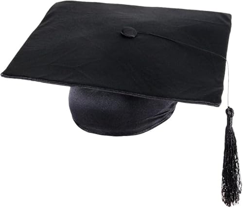 Doktorhut Schwarz – 2 bis 24 Stück – Abschlussfeier & Graduation Cap KH-190 – Akademischer Hut für Studenten, Abitur, Master, Bachelor, Schulabschluss & Kostüm (24 Stück KH-190, Einheitsgröße) von PartyMagix