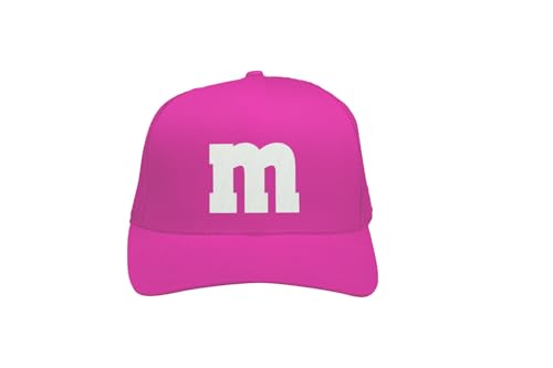 MM Mesh Cap – Basecap – M und M Damen Kostüm Zubehör – Gruppen Baseballcap für Karneval, Fasching, Festival & JGA – bunte M&M Verkleidung Mütze – Partyhut für Damen & Herren – Unisex (fuchsia) von PartyMagix