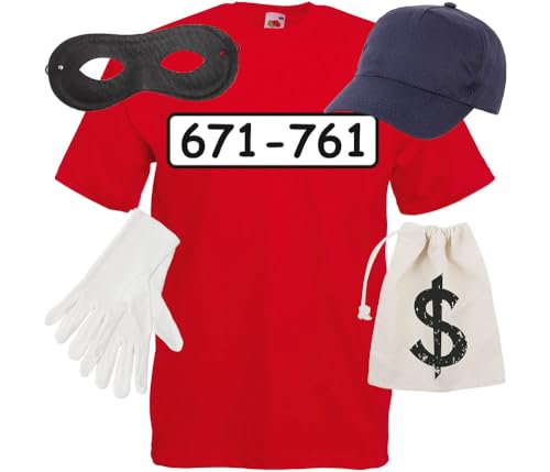 Panzerknacker T-Shirt Set 100% Baumwolle Banditen Kostüm Unisex - für Karneval und Fasching Panzerknacker Größe wählen S Panzerknacker T-Shirt Set 100% Baumwolle Banditen Kostüm Unisex - für Karneval und Fasching Panzerknacker Größe wählen S von PartyMagix