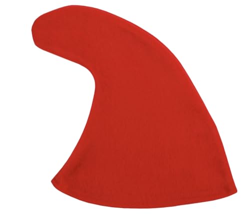 PartyMagix Witzige Zwergenmütze für Erwachsene – Lustiges Karneval Accessoire für Männer & Frauen – Zwerg Kostüm Mütze (Rot) von PartyMagix