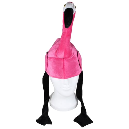 Tiermütze Lustige verrückte Partyhüte Plüsch Hut für Erwachsene Schwein Kuh Stier Elefant Huhn Flamingo Hahn Wolf Pferd von PartyMagix
