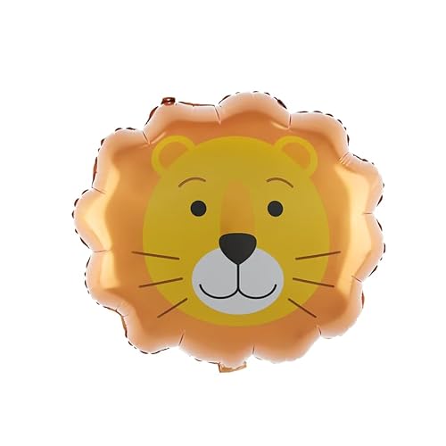 Folienballon * LÖWE * als Deko für Geburtstag und Party | 52,5x52,3cm groß | Kinder Kindergeburtstag Partydeko Luftballons Ballons Tier von PartyPal