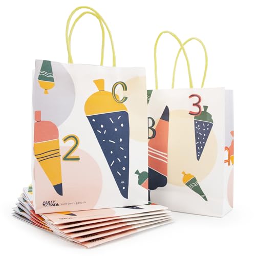 PARTY PARTY 8 bunte Einschulung Geschenktüten Schulanfang Jungen Mädchen, umweltfreundliche Schultüten bunte Zuckertüte, Schulkind, ABC Motiv für Mitgebsel Süßigkeiten, Gastgeschenke PARTY PARTY 8 bunte Einschulung Geschenktüten Schulanfang Jungen Mädchen, umweltfreundliche Schultüten bunte Zuckertüte, Schulkind, ABC Motiv für Mitgebsel Süßigkeiten, Gastgeschenke von PARTY PARTY